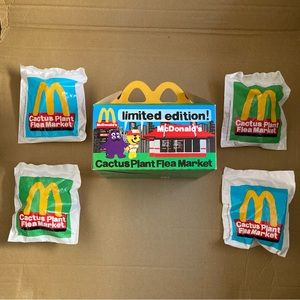 Sealed Full Set 2022 McDonalds Cactus Plant Flea Market Happy Meal Toys w/ Box